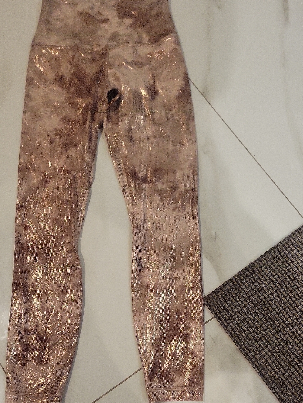 lululemon athletica Metallic Rose Gold High-Waist Jeggings